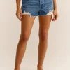 Z Supply Classic Hi-Rise Denim Shorts - Vintage Indigo