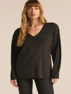 Z Supply Goldie V Neck Sweater - Black