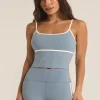 Z Supply High Contrast Tank - Light Denim