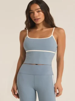 Z Supply High Contrast Tank - Light Denim