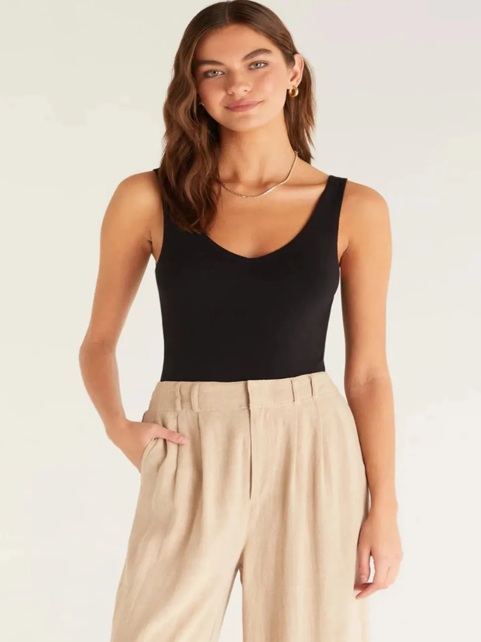 Z Supply Highland Bodysuit-Black