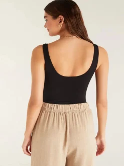 Z Supply Highland Bodysuit-Black