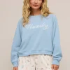 Z Supply Howdy Sweatshirt - Coastal Blue