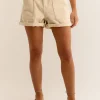 Z Supply Odin Denim Shorts - Sandshell