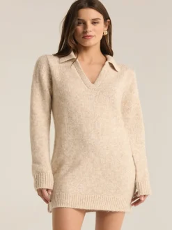 Z Supply Redford Sweater Dress - Light Oatmeal Heather