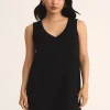Z Supply Sloane V-Neck Mini Dress - True Black