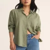 Z Supply The Perfect Linen Top - Avocado