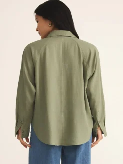 Z Supply The Perfect Linen Top - Avocado