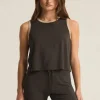 Z Supply Warmer Days Ringer Tank - Black Sand